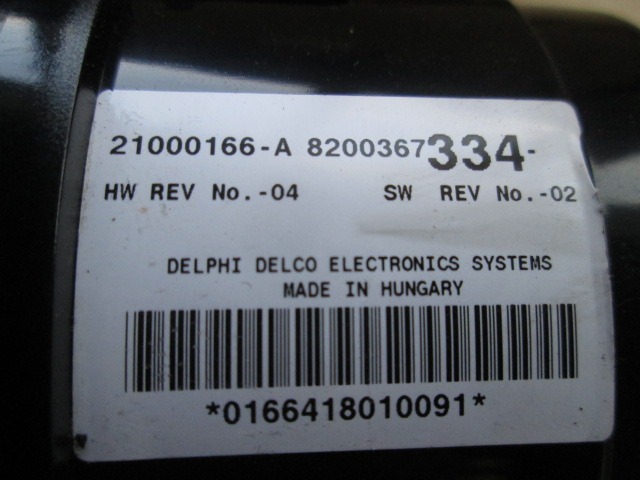 KONTROLNA ENOTA KLIMATSKE NAPRAVE / AVTOMATSKA KLIMATSKA NAPRAVA OEM N.  ORIGINAL REZERVNI DEL RENAULT ESPACE / GRAND ESPACE JK0/1 MK4 (05/2003 - 08/2006) DIESEL LETNIK 2004