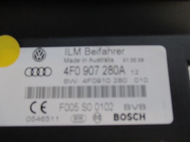 RACUNALNIK MOTORJA/REM OEM N. 4F0907280A ORIGINAL REZERVNI DEL AUDI A6 C6 R 4F2 4FH 4F5 BER/SW/ALLROAD (10/2008 - 2011) DIESEL LETNIK 2008