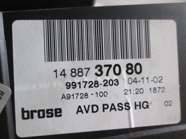 DVIZNI MEHANIZEM SPREDNIH STEKEL  OEM N. 991728-203 ORIGINAL REZERVNI DEL LANCIA PHEDRA 179 (06/2002 - 2008) DIESEL LETNIK 2003