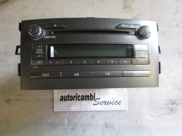 RADIO CD / OJACEVALNIK / IMETNIK HIFI OEM N. 8612002520 ORIGINAL REZERVNI DEL TOYOTA AURIS E15 MK1 (2007 - 02/2010) DIESEL LETNIK 2007