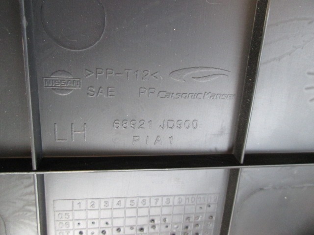 NOTRANJA OBLOGA PRAGA  OEM N. 68921JD900 ORIGINAL REZERVNI DEL NISSAN QASHQAI J10E (03/2010 - 2013) DIESEL LETNIK 2012