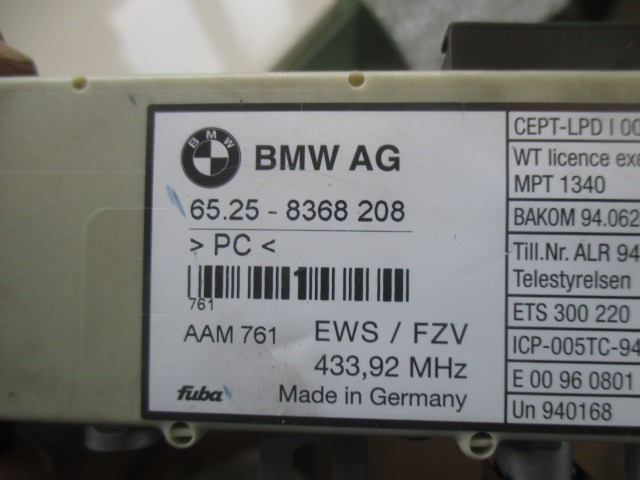 OJACEVALEC / ANTENA OEM N. 8368208 ORIGINAL REZERVNI DEL BMW SERIE 3 E46 BER/SW/COUPE/CABRIO (1998 - 2002) DIESEL LETNIK 1999