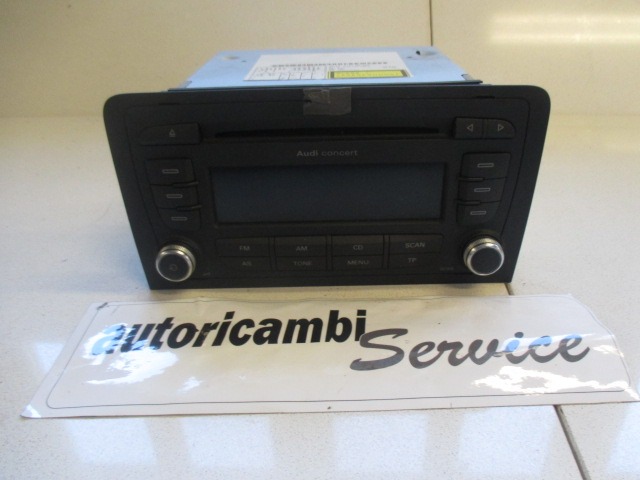 RADIO CD / OJACEVALNIK / IMETNIK HIFI OEM N. 8P0035186P ORIGINAL REZERVNI DEL AUDI A3 MK2 8P 8PA 8P1 (2003 - 2008)DIESEL LETNIK 2008