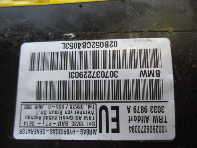 AIRBAG VRATA OEM N. 30703722903I ORIGINAL REZERVNI DEL BMW SERIE 3 E46 BER/SW/COUPE/CABRIO LCI R (2002 - 2005) DIESEL LETNIK 2002