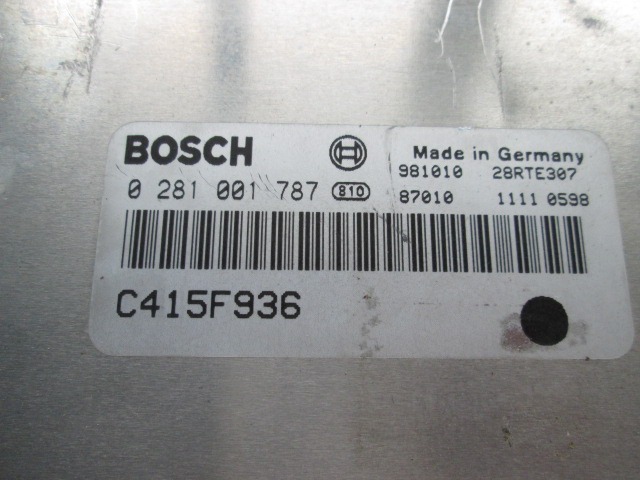 OSNOVNA KRMILNA ENOTA DDE / MODUL ZA VBRIZGAVANJE OEM N. 281001787 ORIGINAL REZERVNI DEL ALFA ROMEO 166 936 (1998 - 2003) DIESEL LETNIK 1998