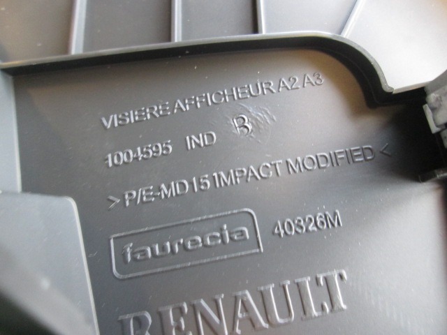 MONTA?NI DELI /  ARMATURNE PLOSCE SPODNJI OEM N. 1004595 ORIGINAL REZERVNI DEL RENAULT MEGANE MK3 BZ0/1 B3 DZ0/1 KZ0/1 BER/SPORTOUR/ESTATE (2009 - 2015) DIESEL LETNIK 2011