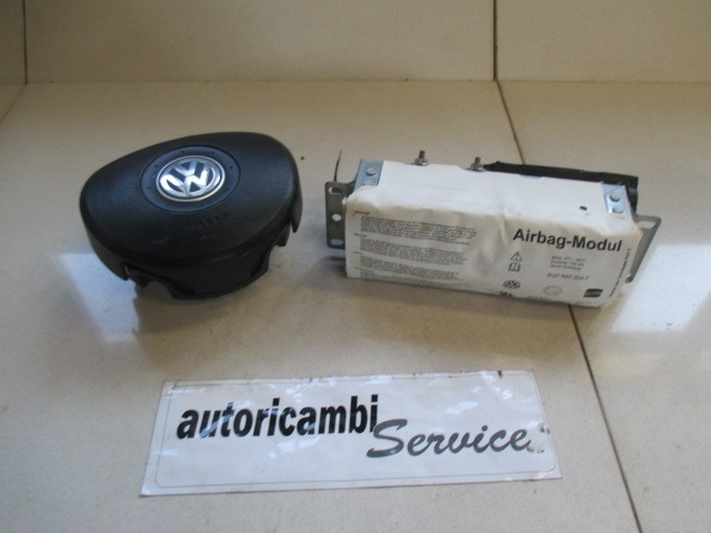 KIT AIRBAG KOMPLET OEM N. 6Q0880204F ORIGINAL REZERVNI DEL VOLKSWAGEN POLO 9N (10/2001 - 2005) BENZINA LETNIK 2005