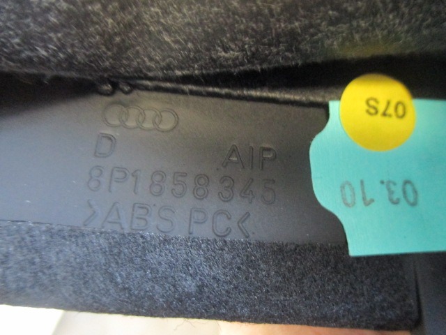 MONTA?NI DELI /  ARMATURNE PLOSCE SPODNJI OEM N. 8P1858345 ORIGINAL REZERVNI DEL AUDI A3 MK2 8P 8PA 8P1 (2003 - 2008)DIESEL LETNIK 2007