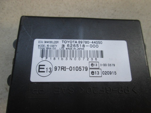 RACUNALNIK MOTORJA/REM OEM N. 62518000 ORIGINAL REZERVNI DEL TOYOTA AVENSIS VERSO M2 (2001 - 2004) DIESEL LETNIK 2004