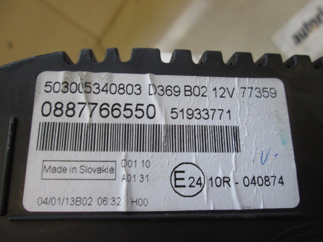 KILOMETER STEVEC OEM N. 51933771 ORIGINAL REZERVNI DEL FIAT PANDA 319 (DAL 2011) BENZINA/METANO LETNIK 2013