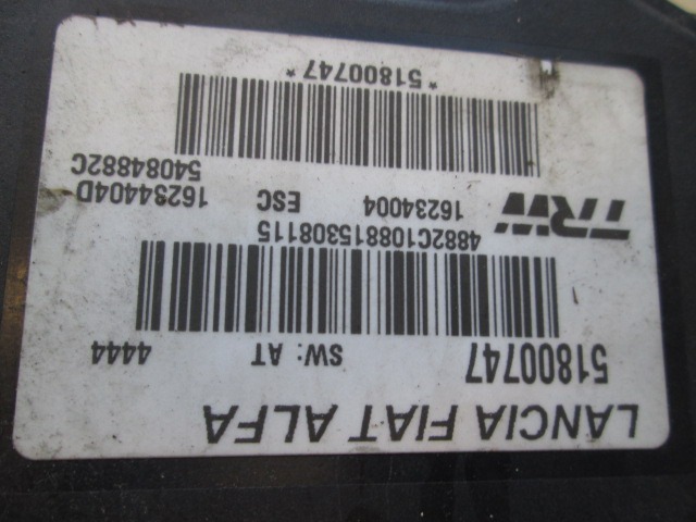 ABS AGREGAT S PUMPO OEM N. 51800747 ORIGINAL REZERVNI DEL FIAT CROMA 194 MK2 R (11-2007 - 2010) DIESEL LETNIK 2008