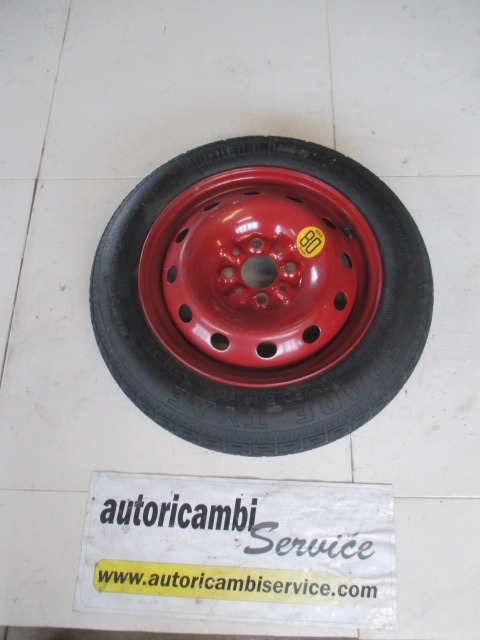 MALO REZERVNO KOLO OEM N. 135/80 R14 ORIGINAL REZERVNI DEL FIAT PUNTO 188 188AX MK2 (1999 - 2003) BENZINA LETNIK 1999