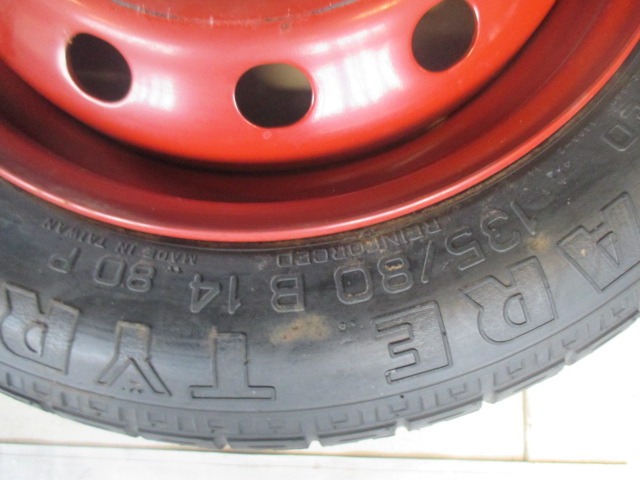 MALO REZERVNO KOLO OEM N. 135/80 R14 ORIGINAL REZERVNI DEL FIAT PUNTO 188 188AX MK2 (1999 - 2003) BENZINA LETNIK 1999