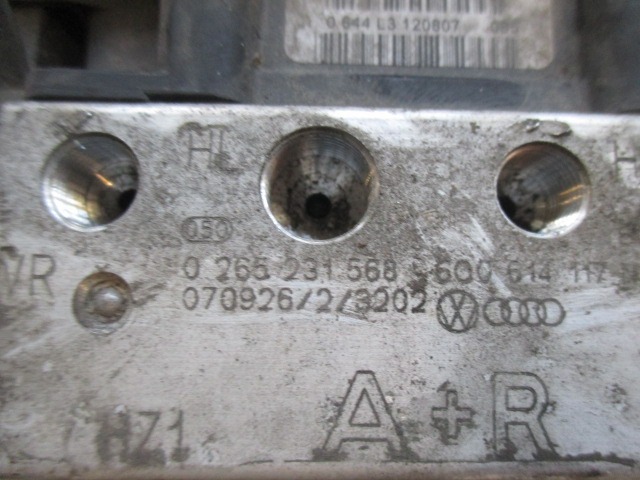 ABS AGREGAT S PUMPO OEM N. 6Q0907379AC ORIGINAL REZERVNI DEL VOLKSWAGEN POLO 9N R (2005 - 10/2009) DIESEL LETNIK 2008