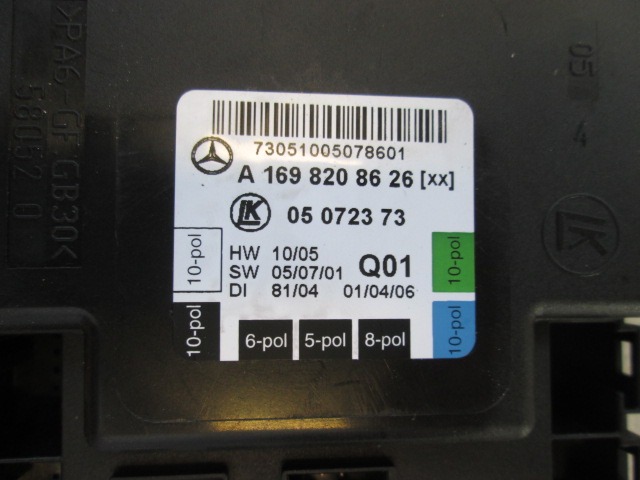 RACUNALNIK VRAT IN STEKEL OEM N. A1698208626 ORIGINAL REZERVNI DEL MERCEDES CLASSE A W169 5P C169 3P (2004 - 04/2008) DIESEL LETNIK 2006