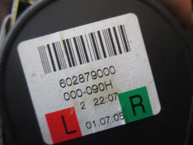 VARNOSTNI PAS OEM N. 602879000 ORIGINAL REZERVNI DEL AUDI A4 B7 8EC 8ED 8HE BER/SW/CABRIO (2004 - 2007) DIESEL LETNIK 2005