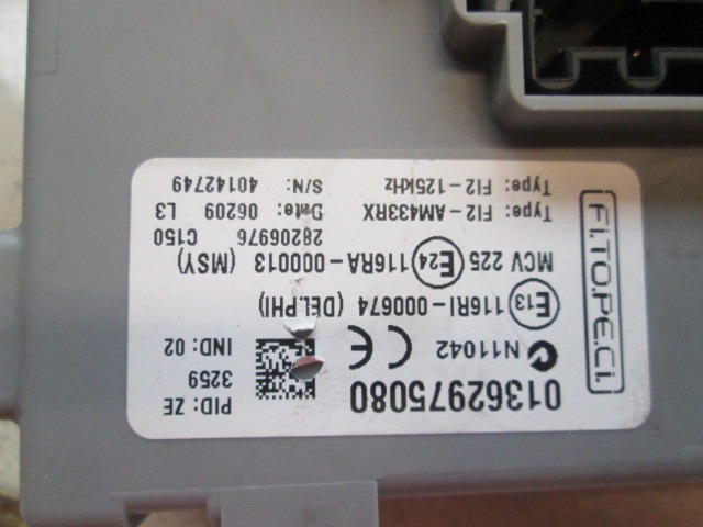 KOMPLET ODKLEPANJE IN VZIG  OEM N. 51847818 ORIGINAL REZERVNI DEL FIAT FIORINO / QUBO 255 (2008 - 2019) DIESEL LETNIK 2009