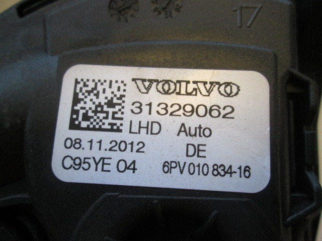 PEDALI OEM N. 6PV01083416 ORIGINAL REZERVNI DEL VOLVO XC60 156 (2008 - 2013)DIESEL LETNIK 2013