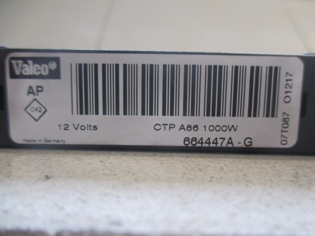 HLADILNIK ZA GRETJE OEM N. 664447 ORIGINAL REZERVNI DEL PEUGEOT 207 / 207 CC WA WC WD WK (2006 - 05/2009) DIESEL LETNIK 2007