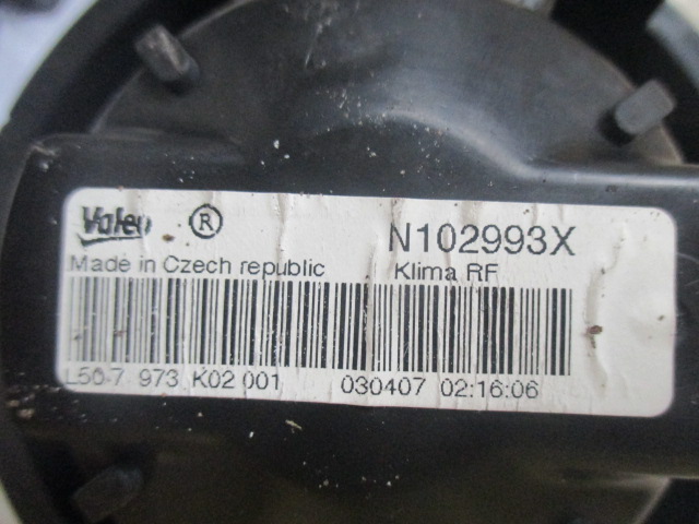 VENTILATOR  KABINE  OEM N. 102993X ORIGINAL REZERVNI DEL PEUGEOT 207 / 207 CC WA WC WD WK (2006 - 05/2009) DIESEL LETNIK 2007