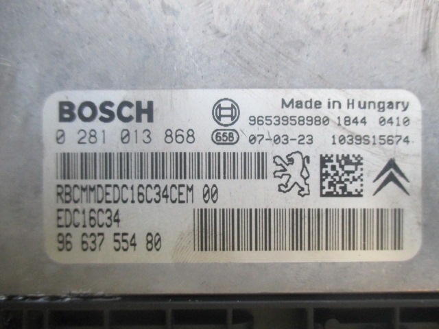 KOMPLET ODKLEPANJE IN VZIG  OEM N.  ORIGINAL REZERVNI DEL PEUGEOT 207 / 207 CC WA WC WD WK (2006 - 05/2009) DIESEL LETNIK 2007