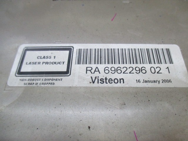 RADIO CD / OJACEVALNIK / IMETNIK HIFI OEM N. 6962296021 ORIGINAL REZERVNI DEL BMW SERIE 3 BER/SW/COUPE/CABRIO E90/E91/E92/E93 (2005 -2009) DIESEL LETNIK 2006