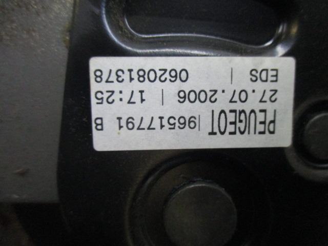 OEM N. 96517791 ORIGINAL REZERVNI DEL PEUGEOT 207 / 207 CC WA WC WD WK (2006 - 05/2009) DIESEL LETNIK 2007