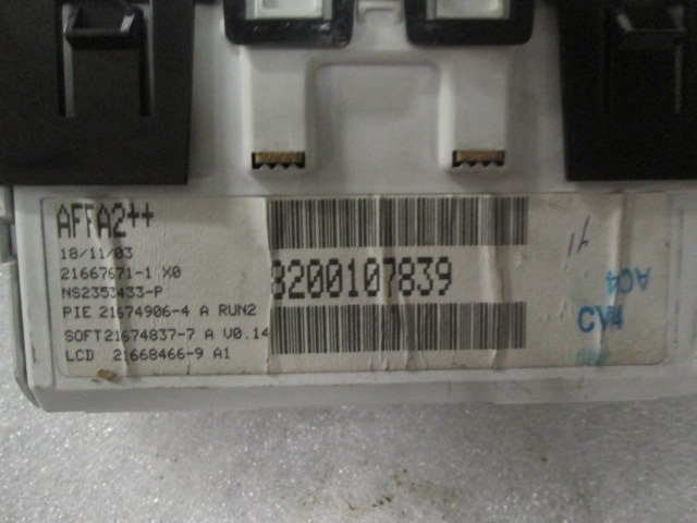 POTOVALNI RACUNALNIK OEM N.  ORIGINAL REZERVNI DEL RENAULT MEGANE MK2 BM0/1 CM0/1 EM0/1 KM0/1 LM0/1 BER/GRANDTOUR  (10/2002 - 02/2006) DIESEL LETNIK 2004