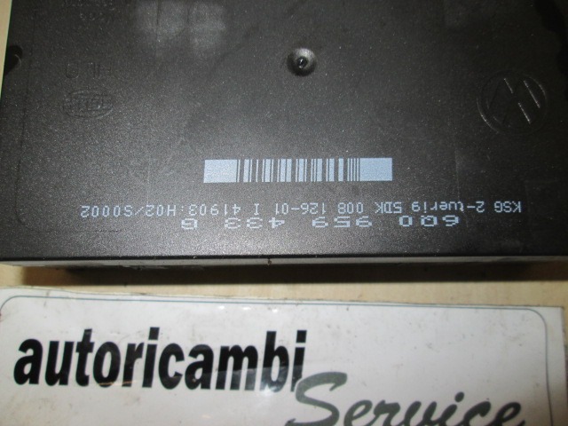 KONTROLA UDOBJA (BLUE & ME) OEM N. 6Q0959433G ORIGINAL REZERVNI DEL VOLKSWAGEN POLO 9N (10/2001 - 2005) DIESEL LETNIK 2003