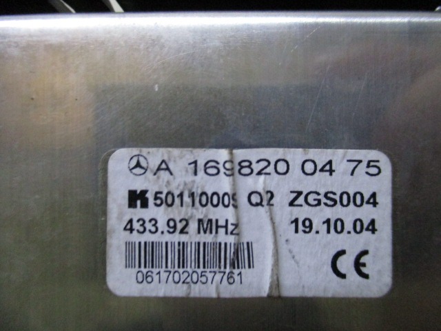 RACUNALNIK VRAT IN STEKEL OEM N. 1698204626 ORIGINAL REZERVNI DEL MERCEDES CLASSE A W169 5P C169 3P (2004 - 04/2008) DIESEL LETNIK 2004