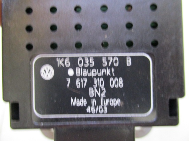 OJACEVALEC / ANTENA OEM N. 1K6035570 ORIGINAL REZERVNI DEL VOLKSWAGEN GOLF V 1K1 1K5 MK5 BER/SW (02/2004-11/2008) DIESEL LETNIK 2004