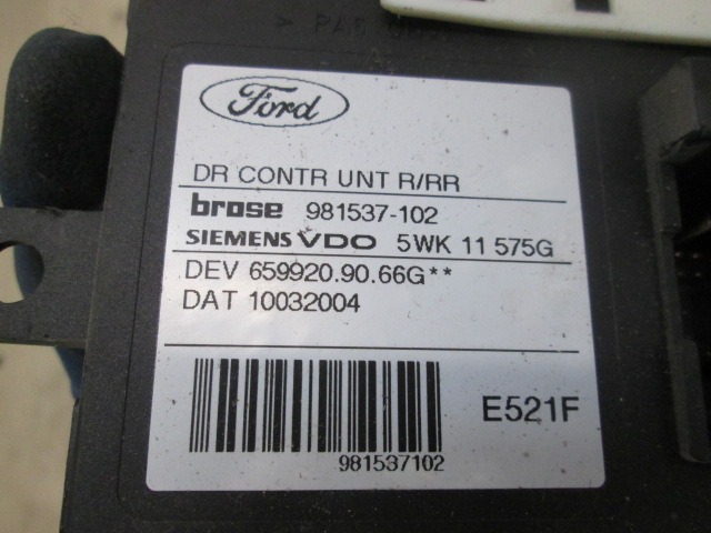 MOTORCEK ELEKTRICNEGA POMIKA ZADNJEGA STEKLA  OEM N. 10032004 ORIGINAL REZERVNI DEL FORD FOCUS CMAX DM2 MK1 (10/2003 - 03/2007) DIESEL LETNIK 2005