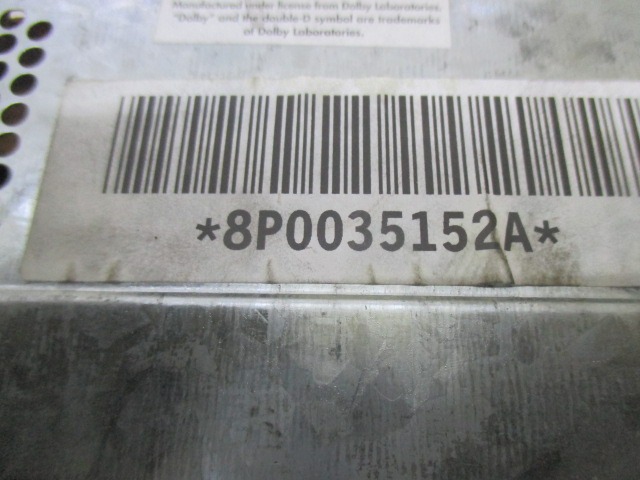 RADIO CD / OJACEVALNIK / IMETNIK HIFI OEM N. 8P0035152A ORIGINAL REZERVNI DEL AUDI A3 MK2 8P 8PA 8P1 (2003 - 2008)BENZINA LETNIK 2005