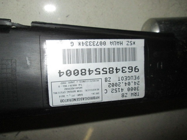 ZRACNA BLAZINA GLAVA LEVA OEM N. 963485438004 ORIGINAL REZERVNI DEL PEUGEOT 607 9D 9U (1999 - 2005) BENZINA LETNIK 2002