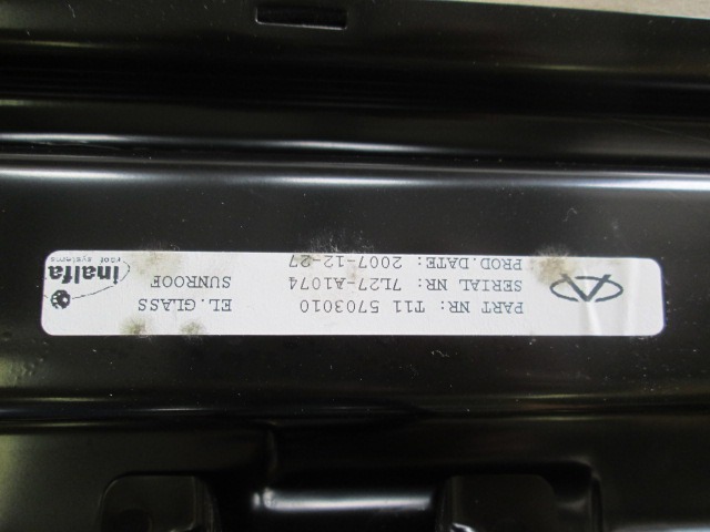 POMICNO PANORAMSKO OKNO  OEM N. 741020017 ORIGINAL REZERVNI DEL DR 5 (2007 - 07/2014) BENZINA/GPL LETNIK 2008